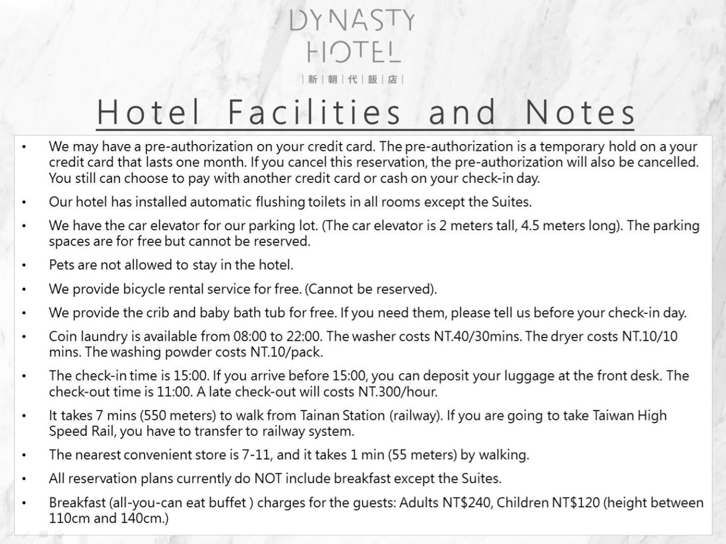 Dynasty Hotel Tainan Buitenkant foto